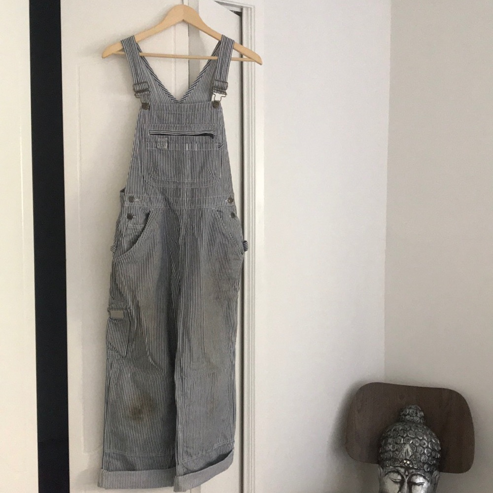 Striped overalls